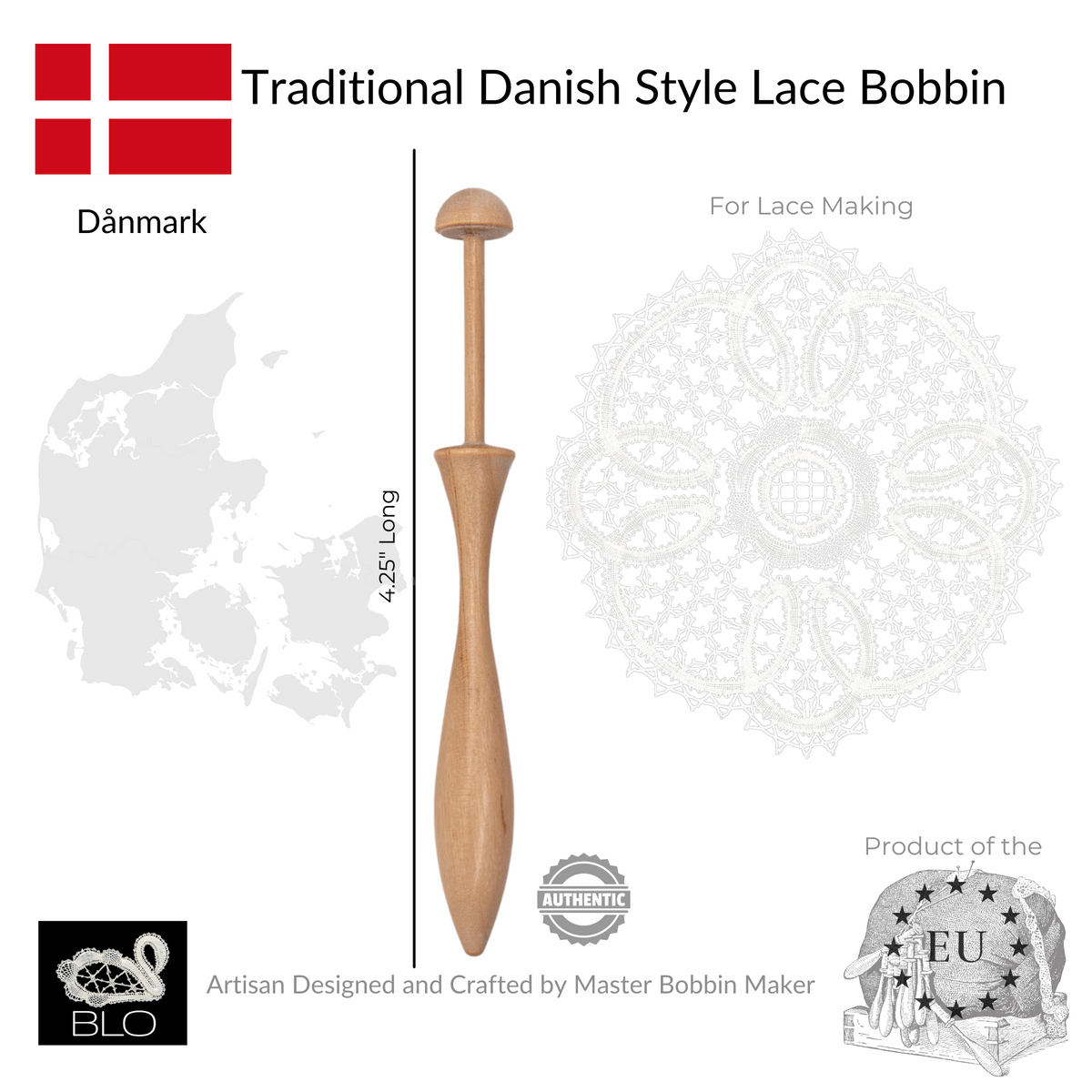 Danish Style Bobbin Lace Bobbins
