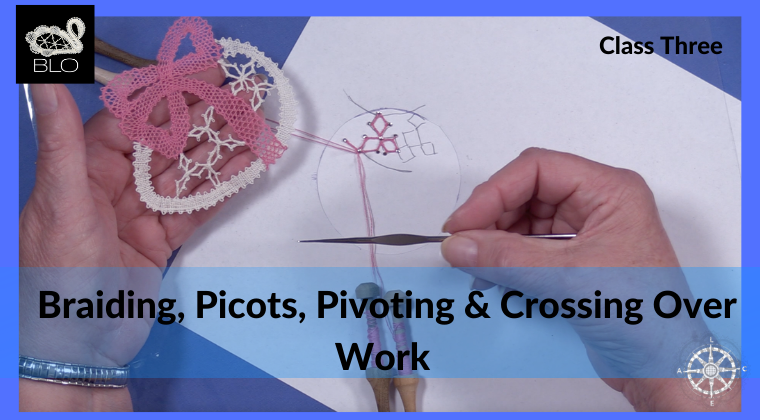 BLO Class Three | Braiding,Picots, Pivoting &amp; Crossing over Work (On Easter egg Pattern)
